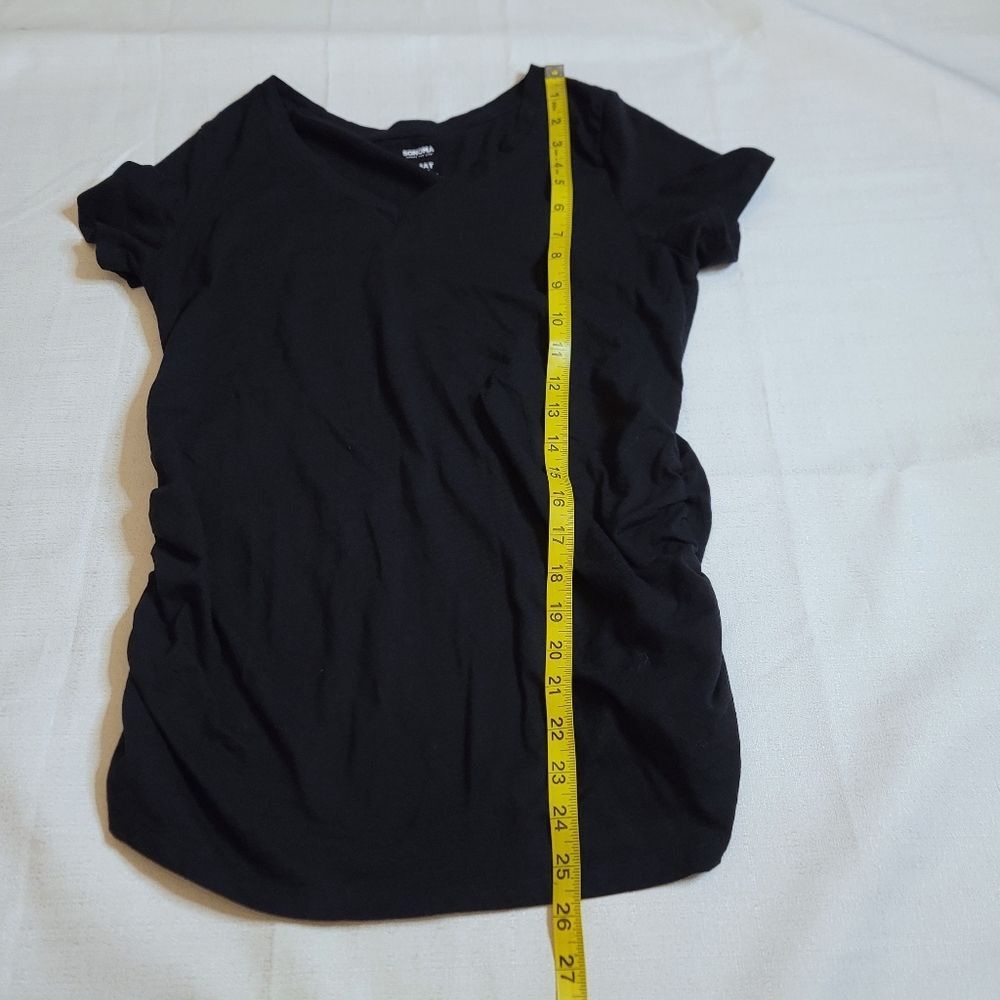 Sonoma Black V-Neck Maternity Tee Size Small - Picture 3 of 6
